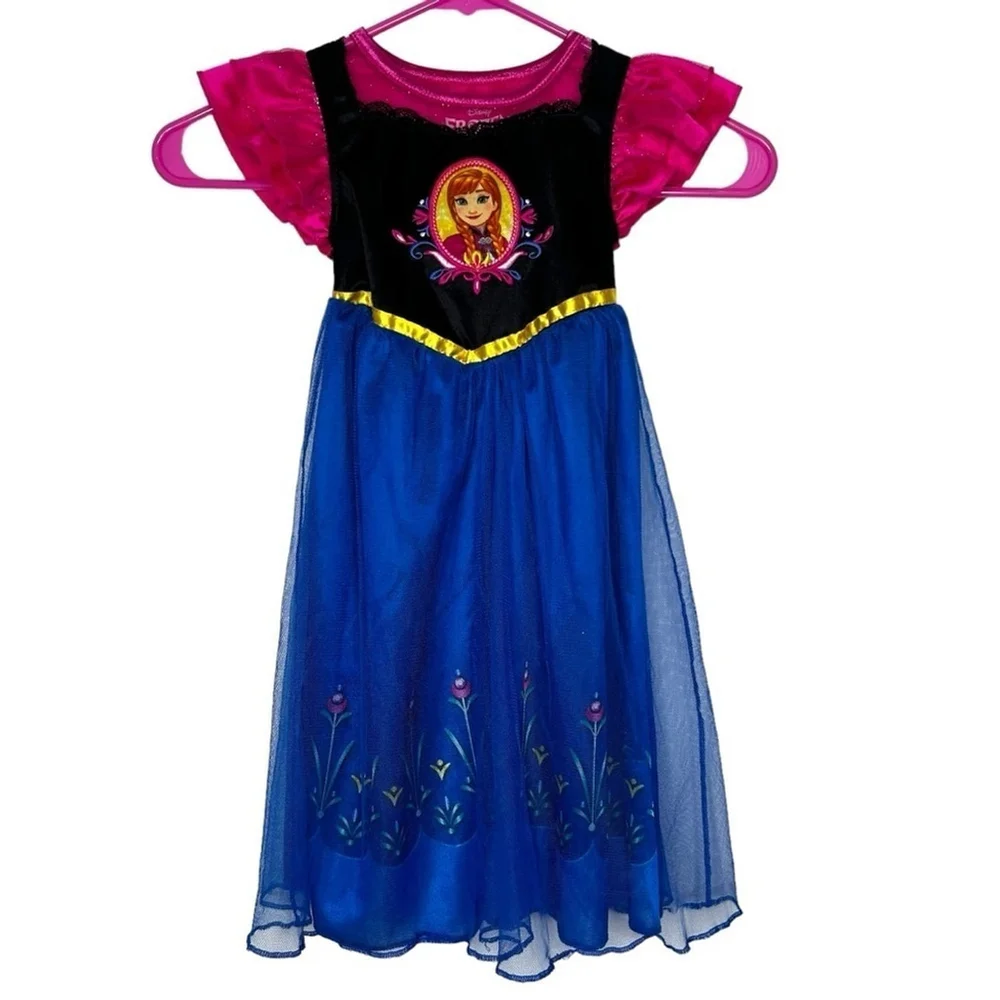 Disney Frozen ll Anna Pink Costume Fancy Nightgown Gown Size 2T Toddler Girl - Picture 2 of 10